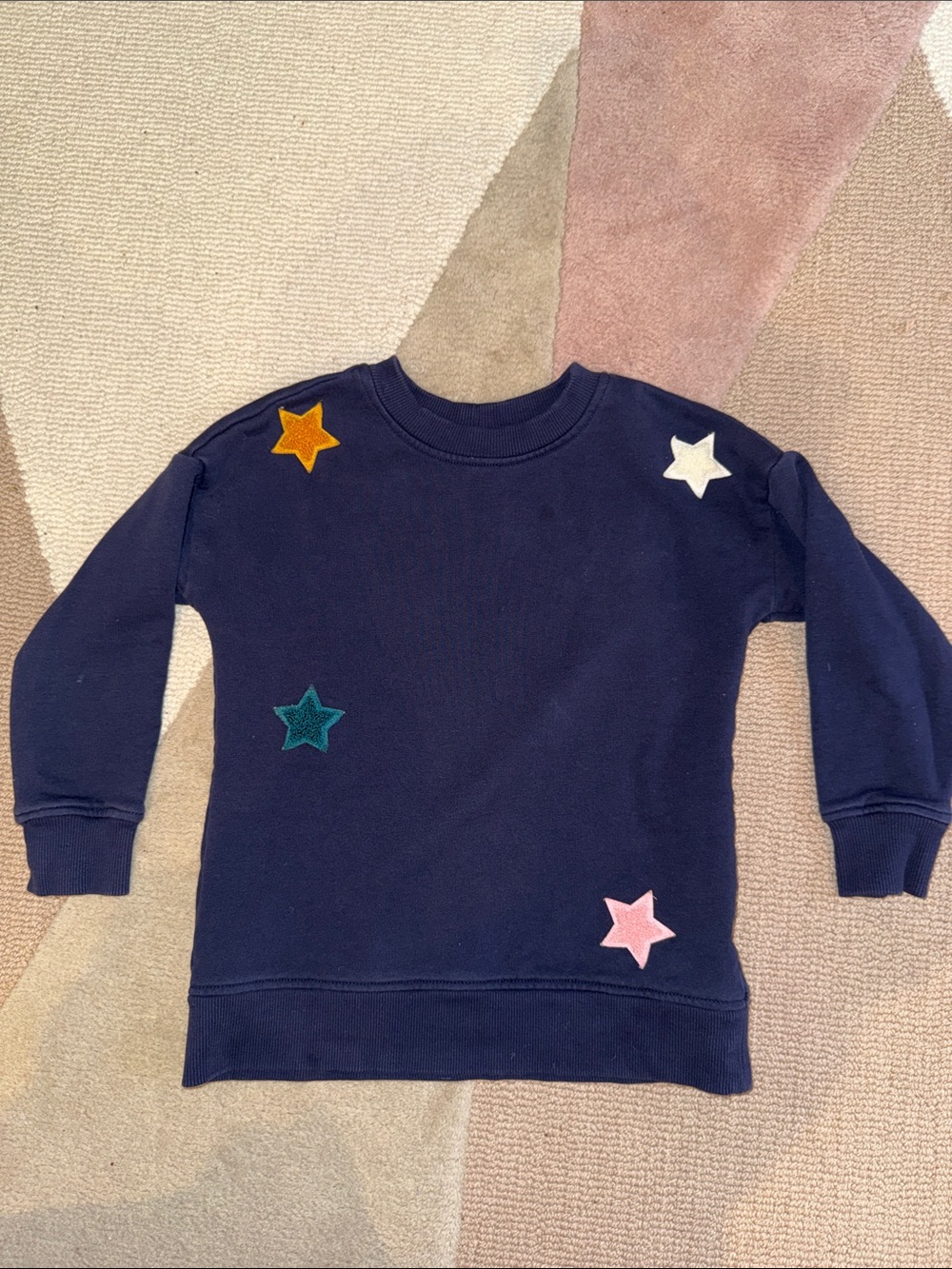 Hanna Andersson Navy Star Appliqué Sweatshirt